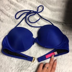Royal blue push up bikini top